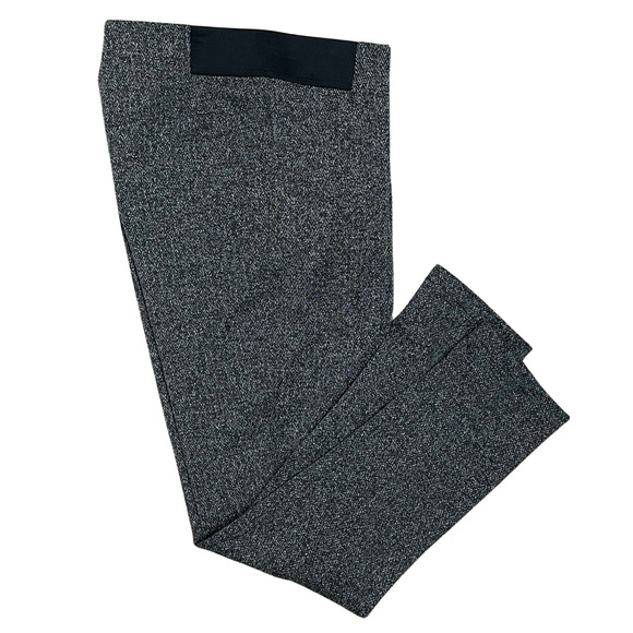 Chaps Sz L Pull-On Ankle Leggings Exposed Elastic on Waist Sides Black Stretchy - Picture 1 of 10